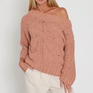 Aakaa Women's Cable Knit Sweater - Blush